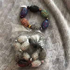 Lot of 3 rhinestone bracelets new